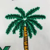 22SS Summer USA Fashion Colorfull Letters Print T Shirt Men Women Coconut Tree Tee Street Custal Cotton Tshirt184o