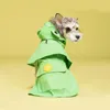 Abbigliamento per cani Vestiti estivi per animali domestici Simpatico impermeabile tascabile per cani di taglia piccola e media Cappotto antipioggia Yorkshire Chihuahua Abbigliamento da esterno Ropa Perro