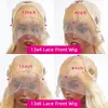 Lace Wigs Blonde Straight Front Wig Human Hair For Women Brazilian Pre Plucked 30 38 Inch 613 Hd Frontal 13x6 13x4 231025