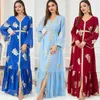 Ethnische Kleidung Marokkanischer Kaftan Damen Dubai Luxuriöse Stickerei Kleider Party Elegant Langarm Muslim Abaya Islam Türkei Jellaba