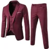 Borgoa trajes de hombre esmoquin para que use el novio 3 piezas boda caballeros honor mejor Formal traje X09092798