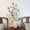 Decorative Flowers 1PC Simulation Long Large Wedding Decor With Fake Leaves Floristry Furnishings Artificial Azalea Silk Flower Branch
