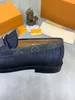 Designer New Gentleman Oxfords Dress Business Mens Winter Dark Blue With Metal Shoes Size 38-44