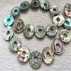 Lot Rainbow Paua Abalone Shell Moneta Owalny kwadrat kropli serc prostokąt łzawy trójkąt owalny pączka gwiazda diamentowa koraliki biżuteria Makin280B