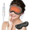 Massager oczu wielokrotnego użytku USB Electric Oczy Oczy maska ​​maska ​​sprężowa ciepła terapia pielęgnacja oczu masażer łagodzący zmęczone oczy suche oczy spać na opaskę 231024