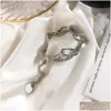 Kette Trendy Punk Strass Dicke Kette Armband Statement Einzigartige Legierung Metall Halskette Frauen Männer Schmuck Drop Lieferung Dhgarden Otnmf