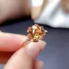 Kobiety biżuteria ślubna pierścionek cyrkon Diamond Flower Kształt Rose Gold Ring Girlfriend Party Birthday Prezent Regulowany