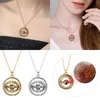 Chains Necklace Love You 100 Ball Astronomical Projecti Languages Projection I Rotating Necklaces Pendants