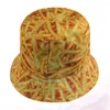 Berets Outdoor Travel Headdress Chips Impresso Chapéu Moda Proteção Solar Lazer Bucket Fishman (Chips)