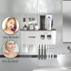 Portaspazzolino Portaspazzolino a parete con doppio dispenser automatico di dentifricio Kit spremiagrumi Dispenser di dentifricio 231025