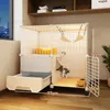 Cat Carriers Home Indoor Cages With Litter Box Toilet Integrated Cabinet House Super Large Free Space Villa Cage Z