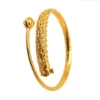 Bangle Hi CUFF Bracciale in oro 24K Moda Pavone in rilievo per le donne Gioielli da sposa sposa africana Gifts217E