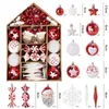 Décorations de Noël boules d'arbre 70 pièces pendentif suspendu boule ornements 2024 fête de noël bricolage pour la maison boules décor 231025