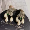 Studörhängen Medeltida Big Eagle Pearl Tassel Earring Crystal Luxury For Women