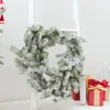 クリスマスの装飾1.8mクリスマスラタンガーランド装飾白い落ちる雪のガーランド人工クリスマスツリーラタンデコレーションリース231023