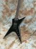 Em estoque Wash Dime Stealth Dimebag Darrell Preto com chanfros de prata Guitarra elétrica Floyd Rose Tremolo Preto Hardware Grover Tuners Rosewood Fretboard sem incrustação