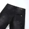 Lila jean amiiris designer jeans mens mode amerikanska high street svart nödställda pants qhpt