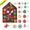 Christmas Decorations 70Pcs Balls Set Tree Hanging Ornaments Gold Red Xmas Pendants for Home Decoration 2023 Year 231025