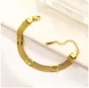 Braccialetti con strass Crysatl placcati in oro con catena a doppia lettera di marca di stilista per le donne Matrimonio Christm Jewerlry 20 stile