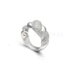 Cadermay Hip-hop bijoux tendance Vvs S925 argent 11mm ondulé rond Moissanite bague bijoux hommes et femmes bague de fiançailles