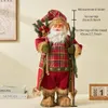 Kerstversiering Kerstman Pop Rode geruite hanger 2023 Gelukkige boom decoratie voor familie kinderen Naviidad Gift 231025