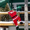 Decoraciones navideñas SL Franela Papá Noel Ropa de escalada Decoraciones de pared Regalos colgantes Adornos navideños Colgantes divertidos 231025