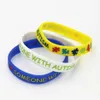 3 pièces / lot j'aime quelqu'un avec autisme bracelet en silicone alerte bijoux puzzle bracelets en silicone bracelets adultes cadeau SH147287M