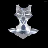 Stage Wear Jazz Costumes Women DJ Gogo Dancer Outfit Nightclub Singers Silver Bodysuit Pole Dance Jumpsuit Rave Dancing DNV10488