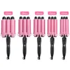 Irons 3 Barrel Curling Wand Temperaturjusterbar 5 Storlek Perm Splint Ceramic Triple Barrels Waver Portable Hair Iron Curler 231024