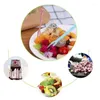 Vorken 50 stks/pak Helder Transparant Wegwerp Voor Party BBQ Sticks Picks Spies Set Home Dining Plastic Cake Fruit Vork