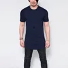 Camiseta masculina 2023 marca camisa masculina em torno do pescoço de cor sólida camiseta para masculino em torno do pescoço médio e longo seção topos