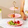 Ferramentas de cozimento nórdico placa de sobremesa de plástico 3 camadas suporte de bolo de frutas para festa de aniversário de casamento decoração cupcake pastelaria rack decoração de mesa