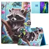 Print PU Leather Wallet Tablet Cases For IPAD Mini 1 2 3 4 5 Samsung Galaxy Tab A9 2023 Ocean Butterfly Dog Cat Owl Coconut Tree Cube Raccoon Card Slot Holder Pouch Purse