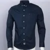 ricamo homme 100%di marca di cotone camicie camisa mascolina uomini abiti a maniche lunghe camicie uomini uomini social hombre eden park faconnable Chem278c