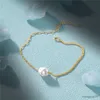 Bangle Thick/Thin Chain Splicing Irregular Pearl Bracelet S925 Sterling Silver Simple Fashion Bracelet Women Gift R231025