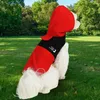 Ubrania dla psów praktyczne stylowe pełne pokrycie ciała rondo warstwowa z kapturem płaszcz z kapturem otwór na otwór jasny kolor deszczowy kurtka deszczowa na codzienną żywotność
