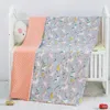 Blankets "80x100cm Bamboo Cotton Baby Muslin Swaddle Blanket Cute Soft Print Towel Wrap "