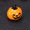 Dog Collars 5pcs Cartoon Pendant Pumpkin Shape Jingle Bells Copper Pet Necklace Accessories Halloween Decoration(Orange)