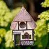 庭の装飾飾りダーデン装飾クラフトレイアウト樹脂鳥の巣ぶらぶら鳥の家
