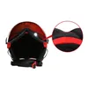 Kayak Kaskları Moonski Kask Entegre Tam Kapsam Koruyucusu Beyaz Kendi İçerdi Goggles 2'de 1 Visor snowboard kapağı 231024