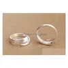 Band Rings Fashion Sterling Sier Large Rings For Women Girls Ring Joyas De Plata Bohemian Jewelry Wholesale Drop Delivery Dhgarden Ottpb