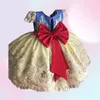 Nowonarodzona córeczka 1 -letnia sukienka urodzinowa Tutu Pierwsza przyjęcie świąteczne Śliczna bown sukienka dla niemowlęcia Suknia chrzcąca maluch dziewczyn ubrania1341521
