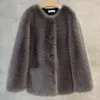 Pelliccia da uomo Pelliccia sintetica di marca di lusso Cappotto di pelliccia caldo da uomo Giacca corta soffice Giacca di pelliccia sintetica Bottone allentato casual Abbigliamento da uomo spesso di alta qualità 231024