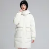 Kadın Trençkotları Kış Soğuk Ceket Kapşonlu 2023 Moda Kalın Sıcak Uzun Parkas Kadın Tarzı Kara Yastıklı Ceketler
