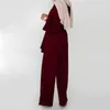 Vêtements ethniques Ensembles de deux pièces Eid Mubarak Femmes Abaya Turquie Hijab Robe musulmane Caftan Kaftan Islam Pantalon ample à jambes larges Tenues arabes