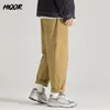 Мужские брюки HIQOR, брендовые японские брюки-карго для мужчин, черный повседневный армейско-зеленый комбинезон, мужской оверсайз 231025