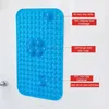 Tapis de bain Tapis de bain 36x71 cm ventouse sécurité douche tapis de baignoire antidérapant salle de bain tapis de sol PVC imperméable Massage coussin de pied 231024