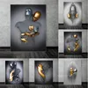 Nordic Couples Metal Figure Statue Wall Art Modern Paintings Poster Lover Sculpture Printmaking Used for Corridor Room Home Decor LT596
