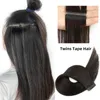 Cheveux en vrac isheeny 16 "20" Extensions de trame à double languette Machine à tirer à travers le ruban adhésif 10 pièces paquet 100 naturel pour les femmes 231024