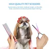 Frisörsalong 6 PCS Professionell säkerhet Rundhuvud Dog Hår sax Set Curved Cutting Pet Scissors Suit Pet Grooming Scissors Bag 231025
